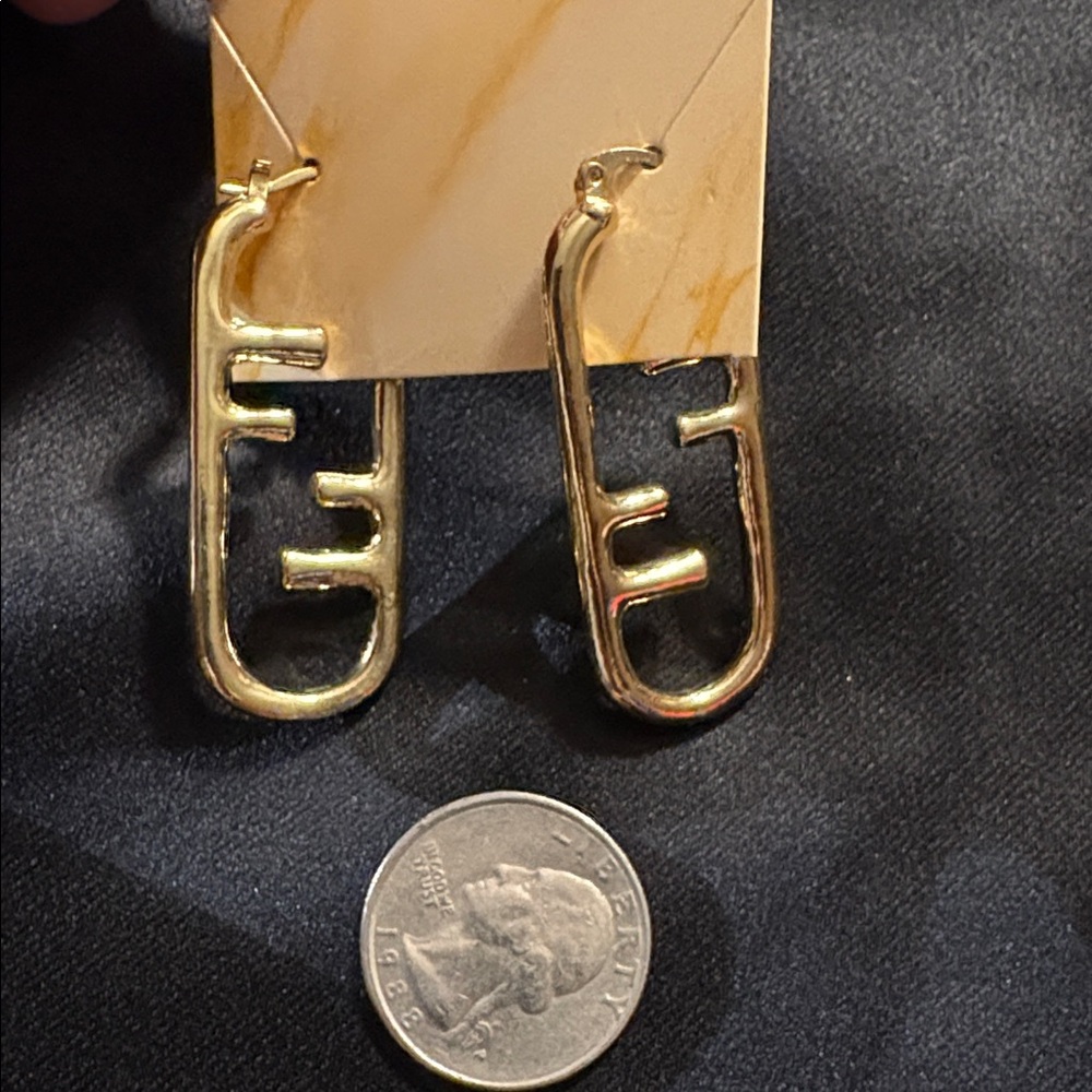 5 Pair Statement Earrings Bundle | Weighted Gold … - image 8